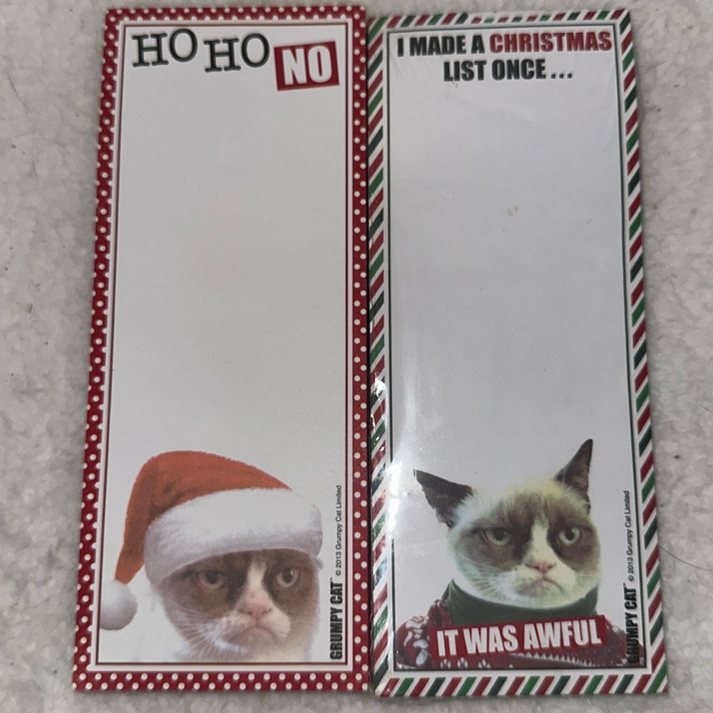 Grumpy Cat Magnetic Note Pad Christmas List To Do Notepad New Magnet